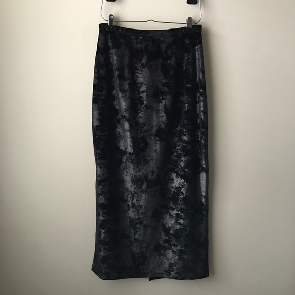 We Too Dresses & Skirts - We Too black and silver velvet maxi skirt